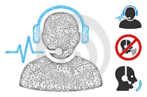 Operator Signal Polygonal Web Vector Mesh Illustration