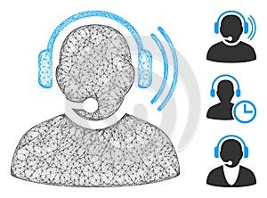 Operator Signal Polygonal Web Vector Mesh Illustration