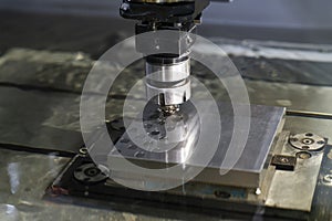 Operator use  EDM electrod to make precision mold and die