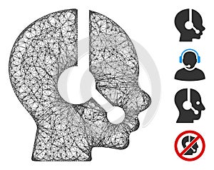 Operator Web Vector Mesh Illustration