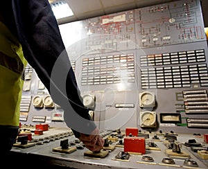 Operator at work place in the system control room