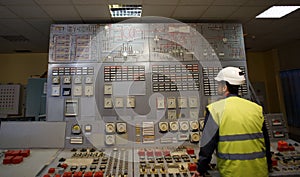 Operator at work place in the system control room