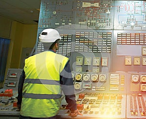 Operator at work place in the system control room