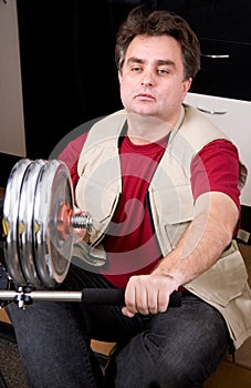 Operator work with tv-crane