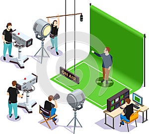 Cinematograph Isometric Composition