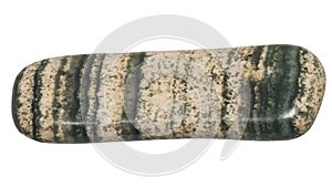 Ophicalcite pebble macro isolated