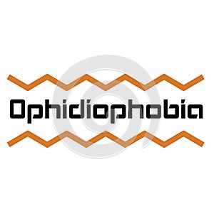 OPHIDIOPHOBIA stamp on white background photo