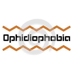OPHIDIOPHOBIA stamp on white background