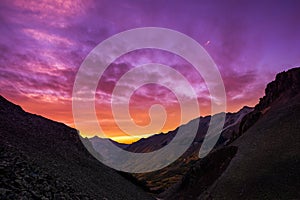 Ophir Pass after Sunset