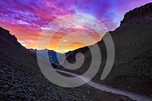 Ophir Pass after Sunset