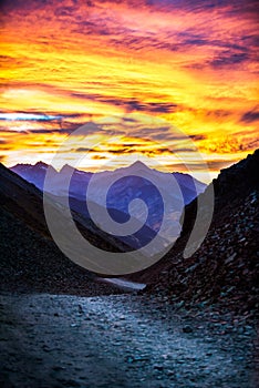 Ophir Pass after Sunset