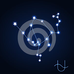 Ophiuchus constellation vector photo