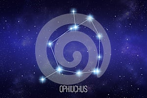 Ophiuchus zodiac constellation illustration