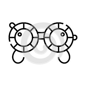 Ophtalmologist glasses line icon, concept sign, outline vector illustration, linear symbol.