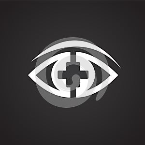 Ophtalmology eye on black background