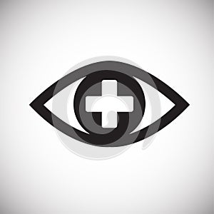 Ophtalmology eye icon on white background