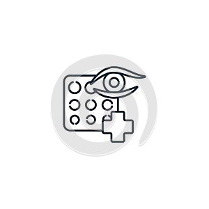 Ophtalmology icon. Monochrome simple sign from medical speialist collection. Ophtalmology icon for logo, templates, web