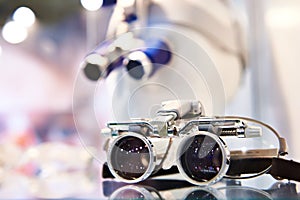 Ophthalmic lenses for eyeglasses photo