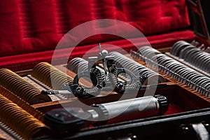 Ophthalmologist box with lenses