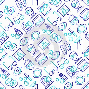 Ophthalmologist seamless pattern