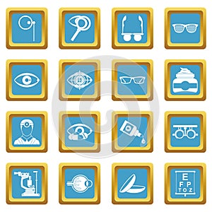 Ophthalmologist tools icons azure