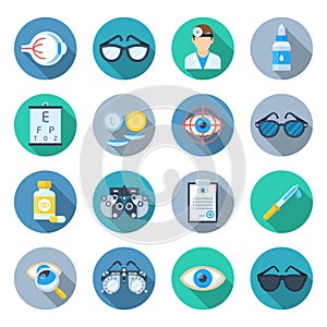 Ophthalmology icon set