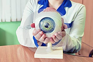 Ophthalmology oculus sample closeup photo