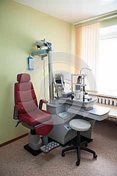 Ophthalmology room in clinic