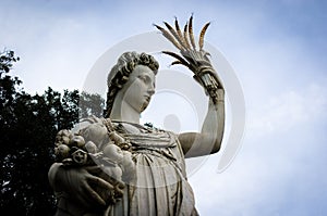 Opi goddess of abundance in the Garden of Boboli in Florence Italy