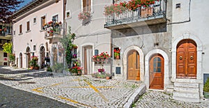 Opi in a summer afternoon, rural village in Abruzzo National Park, province of L`Aquila, Italy. photo