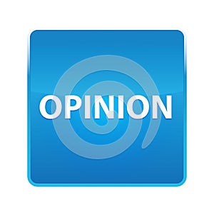 Opinion shiny blue square button