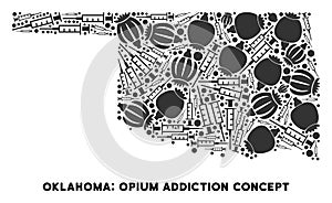 Opium Drugs Oklahoma State Map Mosaic