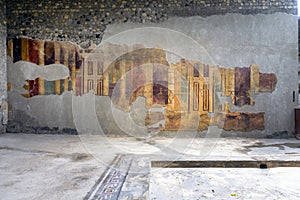 Oplontis Villa of Poppea - The ancient entrance to the villa was on the south side of the large Tuscanic atrium without columns