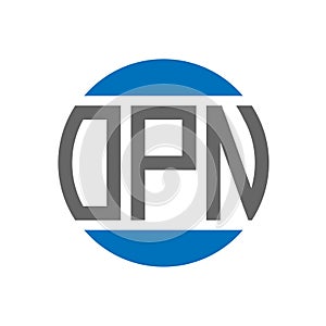 OPN letter logo design on white background. OPN creative initials circle logo concept. OPN letter design