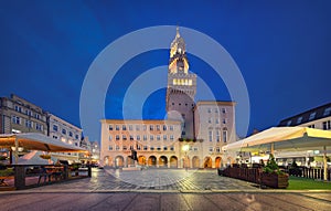 Opole, Poland. View of Rynek square at dusk photo