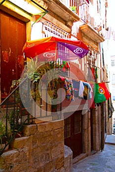 Oporto old downtown streets. Portugal