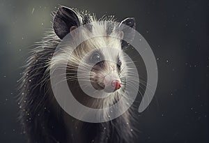 Opossum.illustration. AI generative