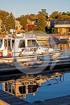 OPP Police Boat Moored In Kingston, Ontario