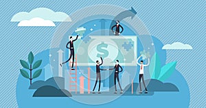 Opportunities vector illustration. Tiny business chances persons concept.