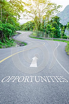 Opportunities written on S curve road