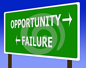 Opportunity failure sign symbol