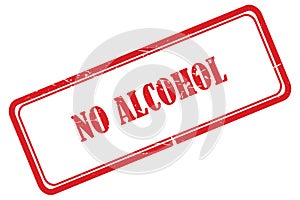 no alcohol stamp on white