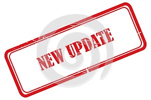 new update stamp on white