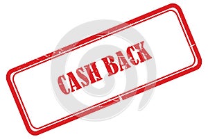 cash back stamp on white