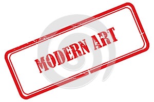 modern art stamp on white photo