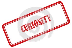 curiosity stamp on white