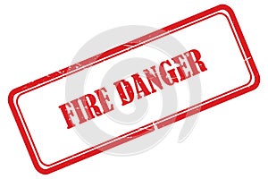 fire danger stamp on white