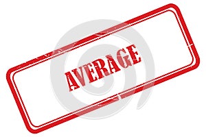 average stamp on white