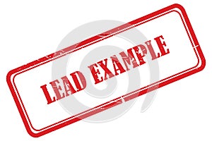 lead example stamp on white