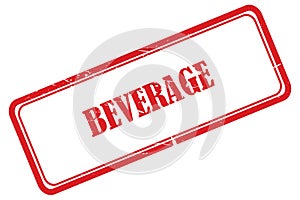 beverage stamp on white